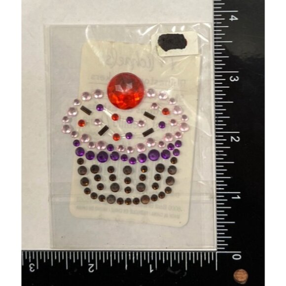 Cupcake Rhinestone Stickers Sweet Party jewel bling gems embellishment 203953 - Picture 3 of 3